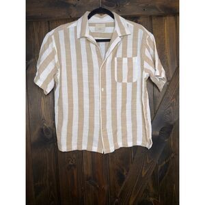 Massive Luxury Boxy Striped  Button-Up Shirt